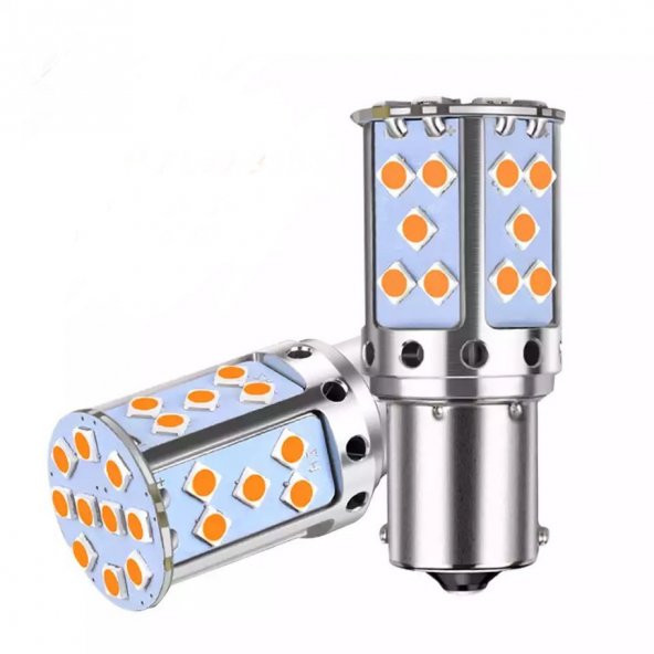 1156 Dekoratif led ampul tek duy canbuslı turuncu 12v / LAAM945-1 ürün görseli 1