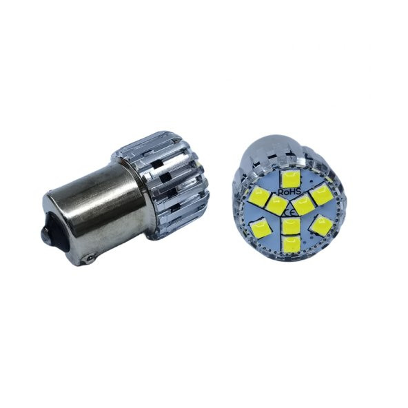 1156 Dekoratif led ampul tek duy beyaz 12V 4W canbus / LAAM951 ürün görseli 1