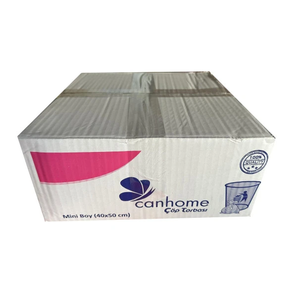 Canhome Beyaz Mini Küçük Boy 40x50 Cm. 30 Litre Çöp Torbası Poşeti - 40 Adetlik 50 Rulo - Koli ürün görseli 1