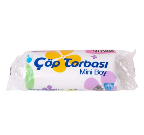 Canhome Beyaz Mini Küçük Boy 40x50 Cm. 30 Litre Çöp Torbası Poşeti - 40 Adetlik 1 Rulo ürün görseli 1