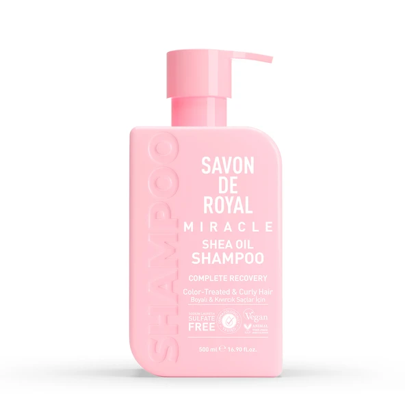 Savon De Royal - Shea Yağı - Boyalı ve Kıvırcık Saçlar İçin İyileşme Etkili Şampuan 500 ml ürün görseli 1