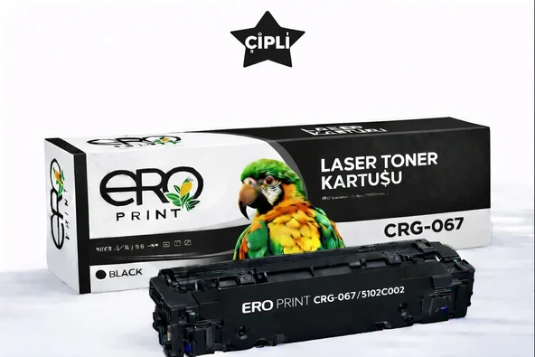 CANON CRG067BK ÇİPLİ SİYAH MUADİL TONER ürün görseli 1