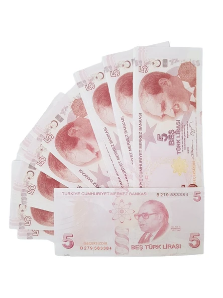 300 Adet 5 TL Geçersiz Para Düğün Parası Parti Şaka Malzemesi ürün görseli 1