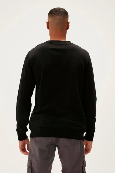 LOGO CREWNECK/MIDNIGHT ERKEK SİYAH SWEAT - Resim 3