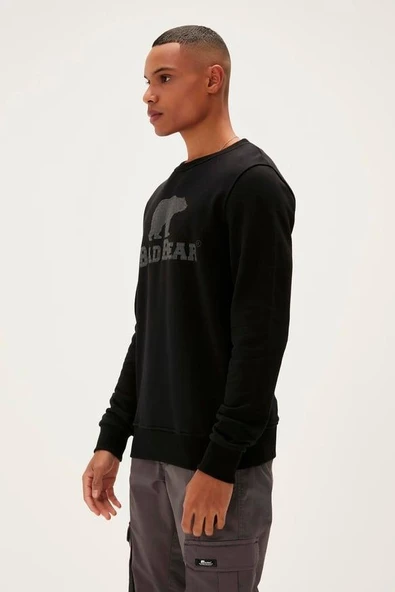 LOGO CREWNECK/MIDNIGHT ERKEK SİYAH SWEAT - Resim 2