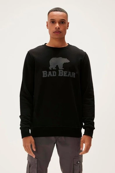 LOGO CREWNECK/MIDNIGHT ERKEK SİYAH SWEAT ürün görseli 1