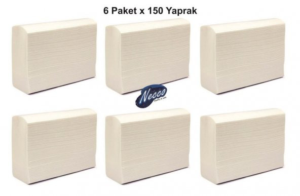 6 Pk. 150 Yapraklı Z Katlama Dispenser Havlu ürün görseli 1