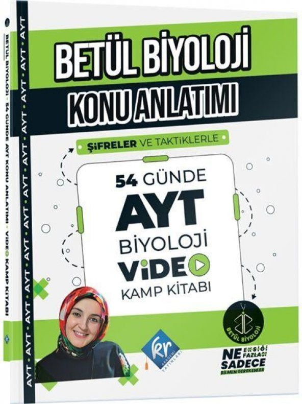 Betül Biyoloji Konu Anlatımı 54 Günde AYT Biyoloji Video Kamp Kitabı KR Akademi ürün görseli 1