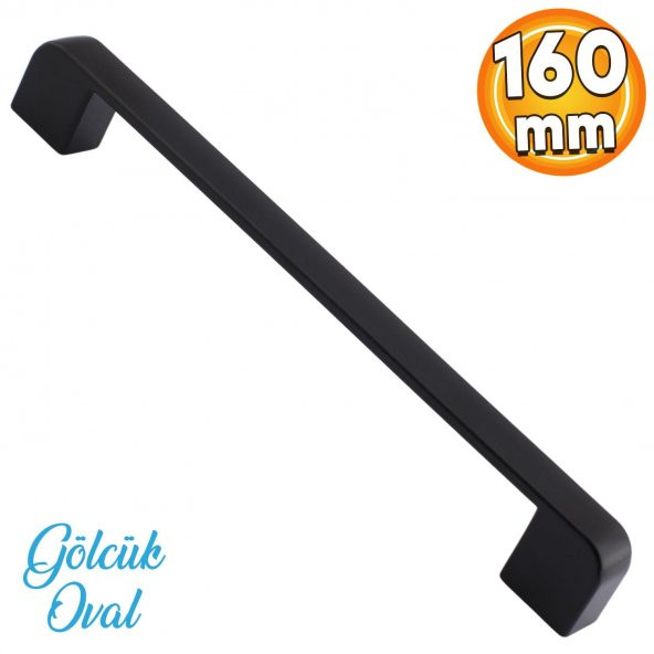 Gölcük Oval Metal Mobilya Mutfak Dolabı Çekmece Dolap Kapak Kulpu Kulbu Kulpları Siyah 160 Mm ürün görseli 1