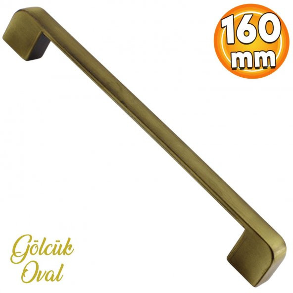 Gölcük Oval Metal Eskitme Antik Sarı 160 mm Mobilya Mutfak Çekmece Dolap Dolabı Kulpu Kulbu Kulpları ürün görseli 1