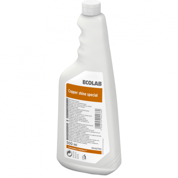 Ecolab Copper Shine Special Pirinç, Bakır, Bronz Ve Gümüşler İçin Parlatma Maddesi 500 Ml. (9042750) x 6 Adet ürün görseli 1