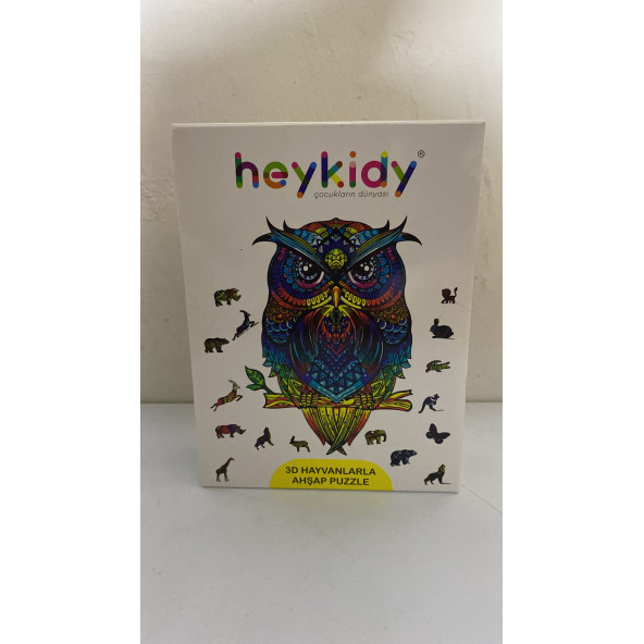 3 D Ahşap Hayvan Puzzle Papağan ürün görseli 1