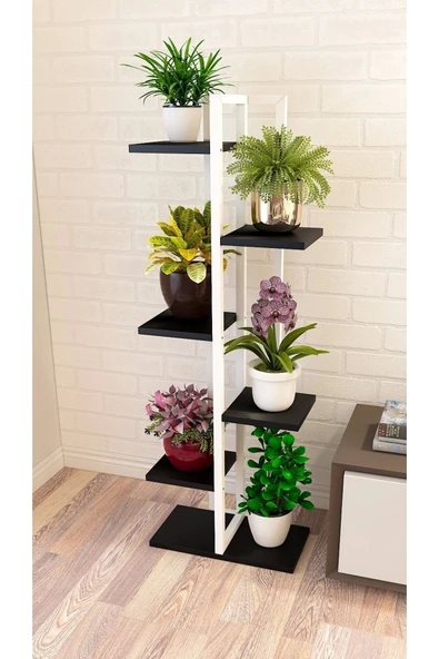 adımshops 6 Raflı,dikey Saksılık,çiçeklik,metal Gövdeli Suntalam ürün görseli 1