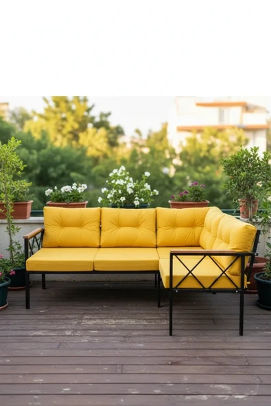 adımshops Köşe Koltuk Takımı ,2 2, Balkon-bahçe-kafe-çay Seti-koltuk Takımı-oturma Grubu(YÖN DEĞİŞTİRİLEBİLİR) ürün görseli 1