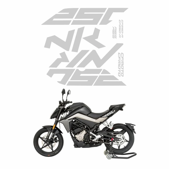 CF Moto 250 NK Etiket Takımı Reflektörlü Gri ürün görseli 1