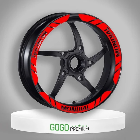 Mondial Drift 125 L Jant Şeridi Geniş Kırmızı ürün görseli 1