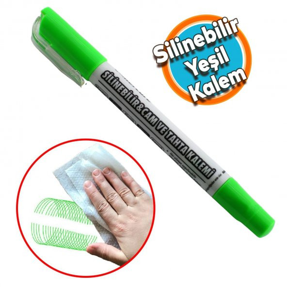 Silinebilir Tebeşir İşaretleyici Yeşil Kalem Metal Plastik  Tahta Cam Ahşap Yüzey Yağlı Boya Uç ürün görseli 1