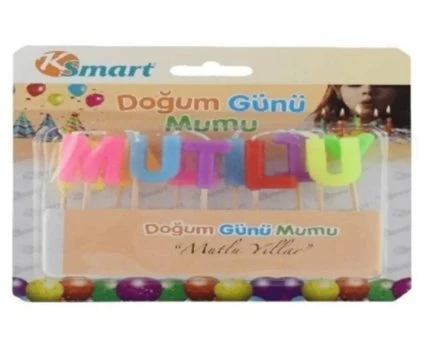 Ksmart Renkli Mutlu Yıllar Mumu ürün görseli 1