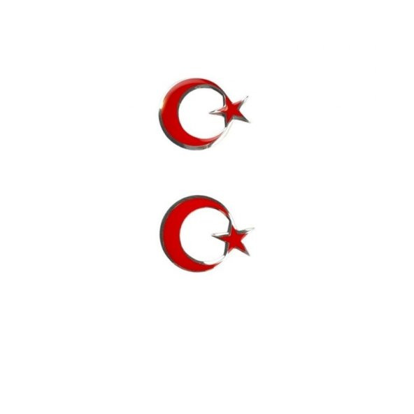 Arma Ayyıldız küçük 4 cm 2 li set / YACIY108 ürün görseli 1