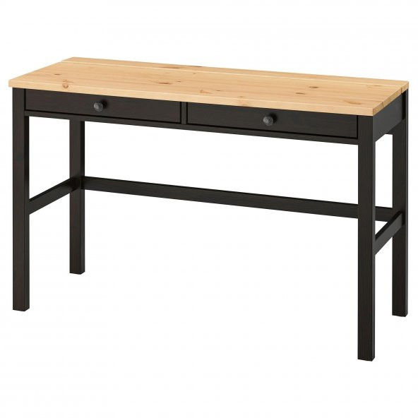 Çalışma Masası, Venge-Açık Kahverengi HEMNES 120x47 2 Çekmeceli Masif Ahşap Meridyendukkan ürün görseli 1