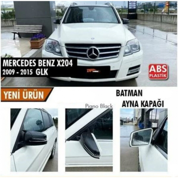 Mercedes Benz Glk X204 2009-2015 Batman Yarasa Ayna Kapağı Piano Black Abs Plastik ürün görseli 1