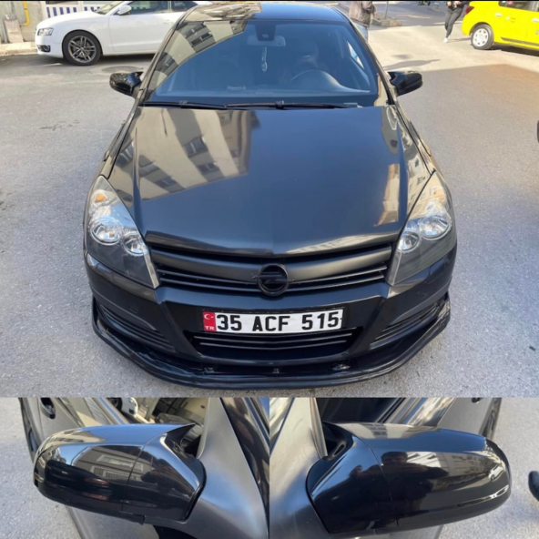 Opel Astra H 2009-2014 Batman Yarasa Ayna Kapağı Piano Black Abs Plastik ürün görseli 1