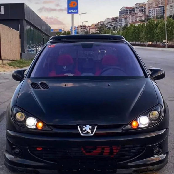 Peugeot 206 1998-2012 Uyumlu Batman Yarasa Ayna Kapağı Piano Black Abs Plastik ürün görseli 1