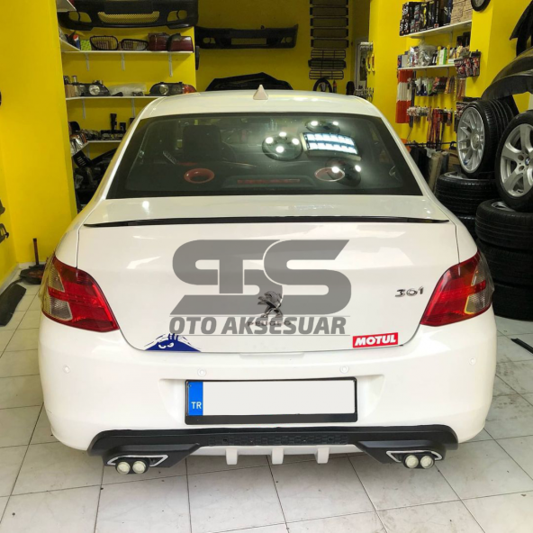 Peugeot 301 Bagaj Üstü Spoiler Piano Black ürün görseli 1