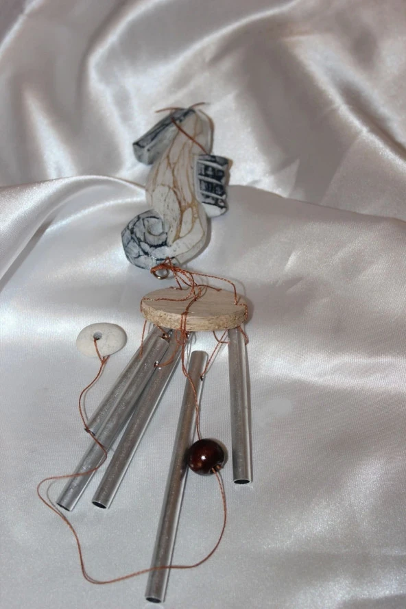 Deprem Çanı Zili Rüzgar Çanı Denizatı Feng Shui 5 Metal Boru ürün görseli 1