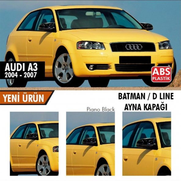Audi A3 8P Batman Yarasa Ayna Kapağı Piano Black / 2003-2007 ürün görseli 1