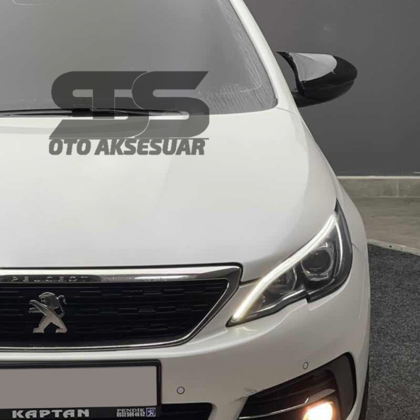 Peugeot 308 Batman Yarasa Ayna Kapağı Piano Black / 2014 - 2021 ürün görseli 1