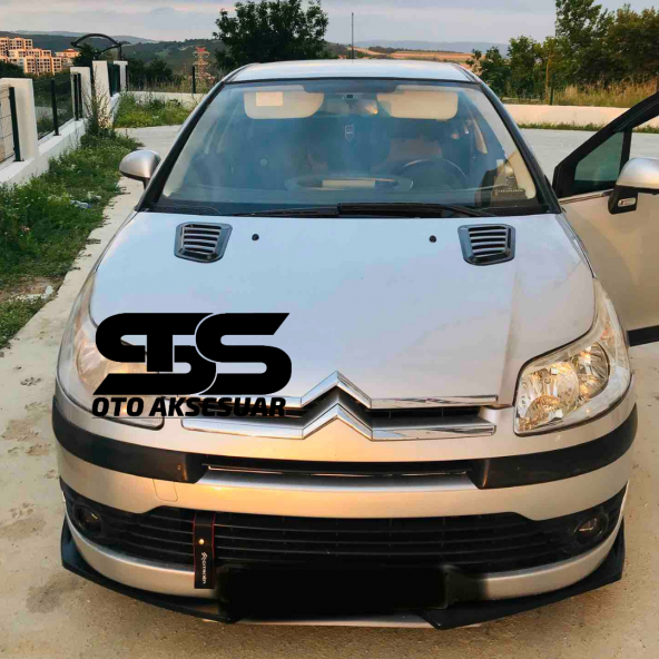 Citroen C4 Uyumlu Piano Black Kaput Üstü Havalandırma Izgarası ürün görseli 1