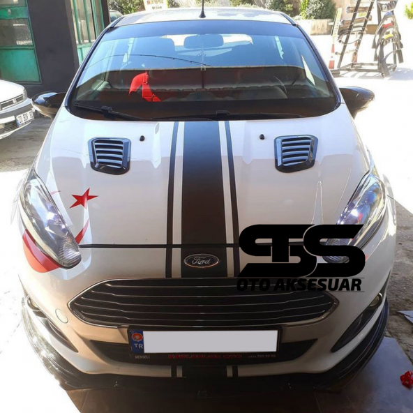 Ford Fiesta Uyumlu Piano Black Kaput Üstü Havalandırma Izgarası ürün görseli 1