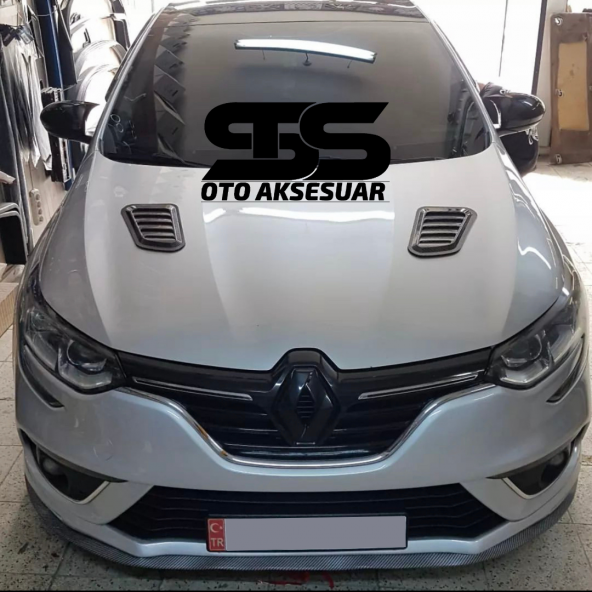 Renault Megane 4 Uyumlu Piano Black Kaput Üstü Havalandırma Izgarası ürün görseli 1