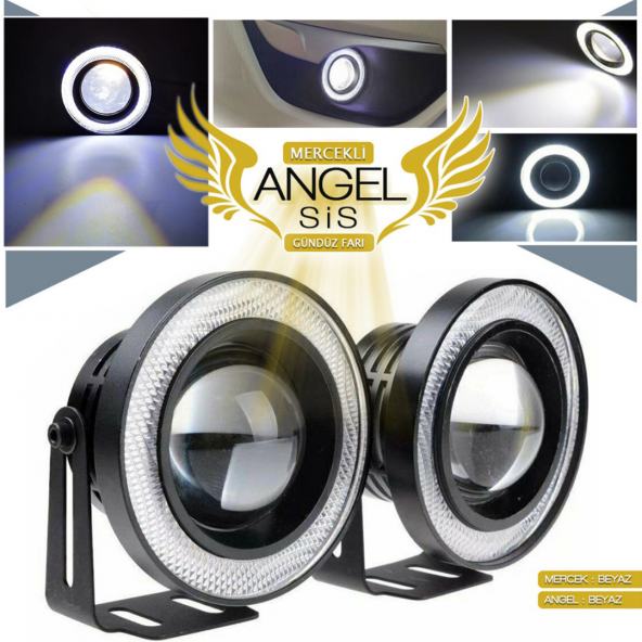 Universal Mercekli Led Angel Sis Farı, 76mm Beyaz Renk ürün görseli 1