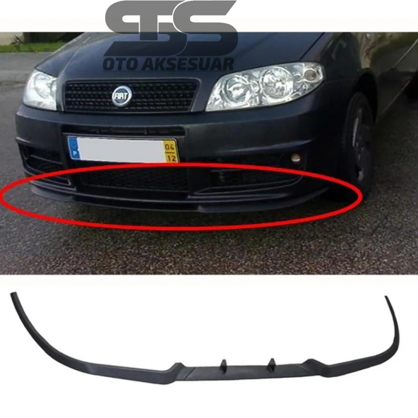 Fiat Punto Mk2 Cupra R Uyumlu Ön Lip Mat Siyah Ön Tampon Lip ürün görseli 1