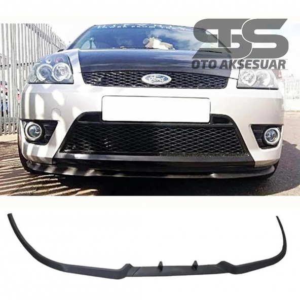 Ford Fiesta 2002-2008 Cupra R Uyumlu Ön Lip Mat Siyah Ön Tampon Lip ürün görseli 1