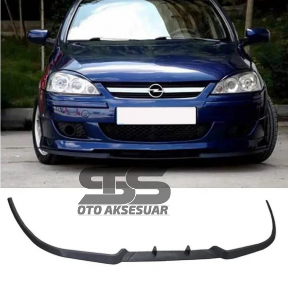 Opel Corsa C Cupra R Uyumlu Ön Lip Mat Siyah Ön Tampon Lip ürün görseli 1