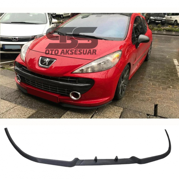 Peugeot 207 Cupra R Uyumlu Ön Lip Mat Siyah Ön Tampon Lip ürün görseli 1