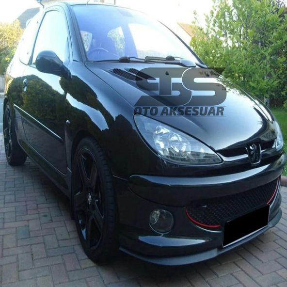 Peugeot 206 Cupra R Uyumlu Ön Lip Mat Siyah Ön Tampon Lip ürün görseli 1
