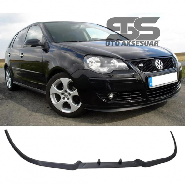 Polo 9N 2000-2005 Cupra R Uyumlu Ön Lip Mat Siyah Ön Tampon Lip ürün görseli 1