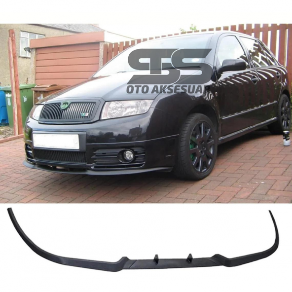 Skoda Fabia Mk1 Cupra R Uyumlu Ön Lip Mat Siyah Ön Tampon Lip ürün görseli 1