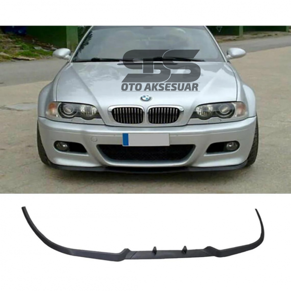 BMW 3 Series E46 M3 Cupra R Uyumlu Ön Lip Mat Siyah Ön Tampon Lip ürün görseli 1