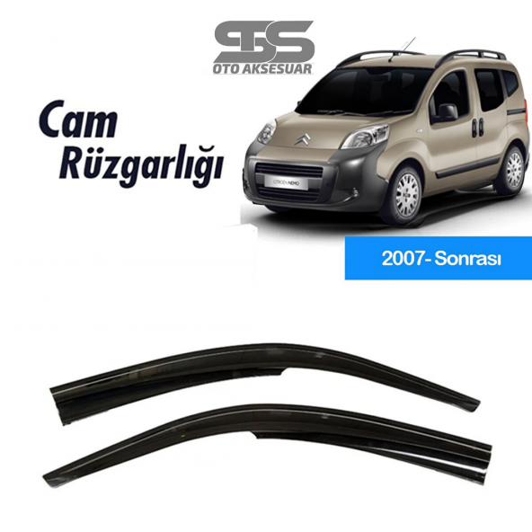 Cam Rüzgarlığı Citroen Nemo 2007 Sonrası Mügen Tip Piano Black ürün görseli 1
