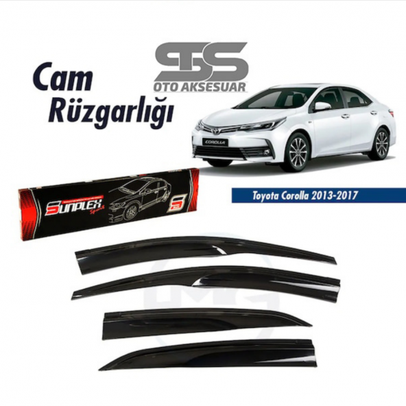 Cam Rüzgarlığı Toyota Corolla 2013-2017 Mügen Tip Piano Black ürün görseli 1
