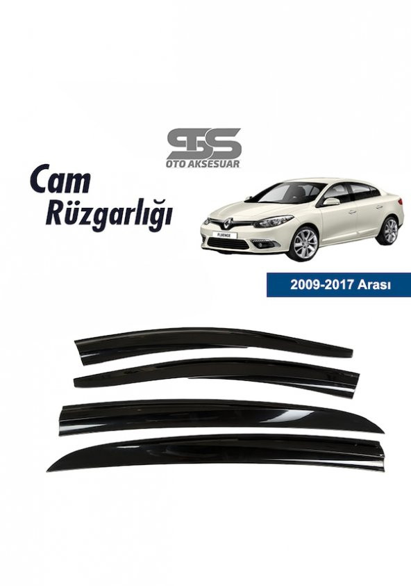 Cam Rüzgarlığı Renault Fluence 2009-2017 Mügen Tip Piano Black ürün görseli 1