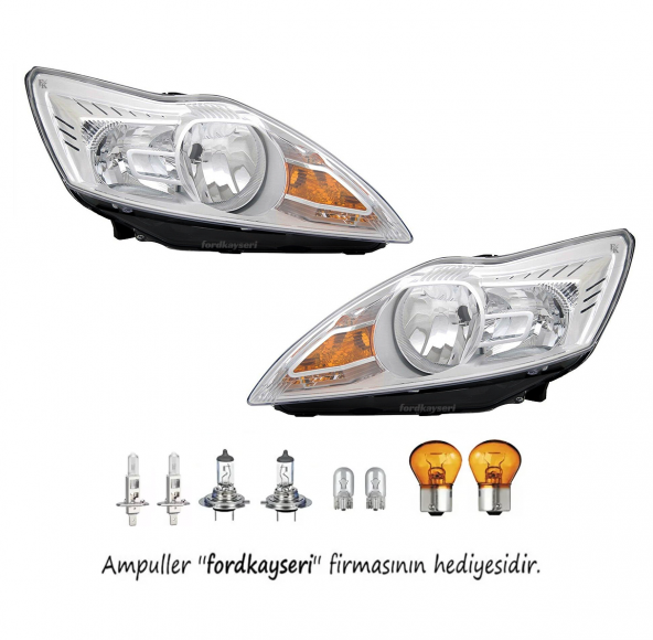 Ford Focus 2,5 Ön Far Lamba Nikelaj Sağ Sol Takım Makyajlı Kasa 2008-2011 ürün görseli 1