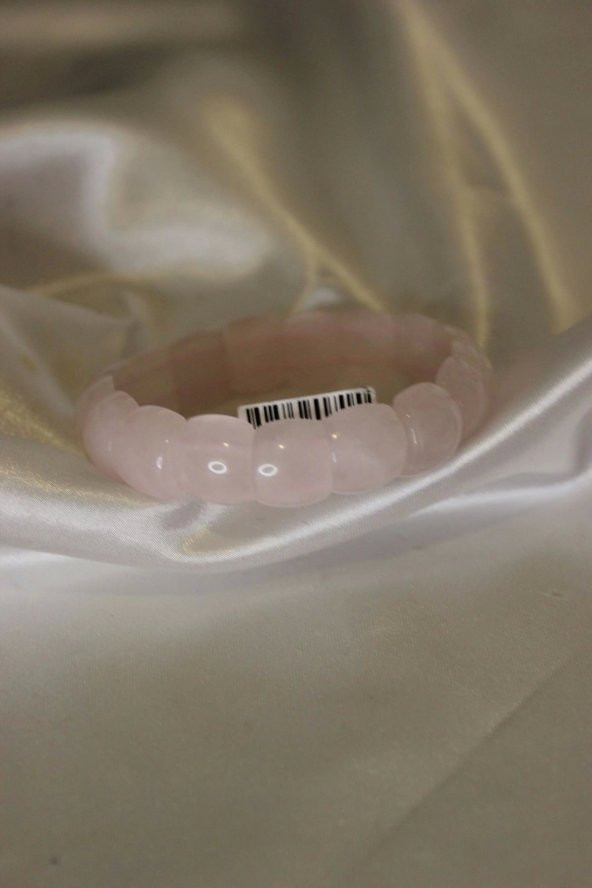 Pembe Quarts Doğal Taş Bileklik Hand Made ürün görseli 1