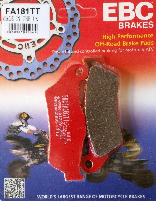 Ebc Fa181Tt 2006-2023 KTM 250 EXC-F Uyumlu Ön Fren Balatası Karbon Balata ürün görseli 1