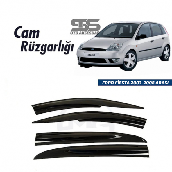 Cam Rüzgarlığı Ford Fiesta 2003-2008 Arası Mügen Tip Piano Black ürün görseli 1